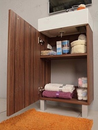 Акватон Мебель для ванной "Эклипс 46 Н" эбони темный – фотография-3