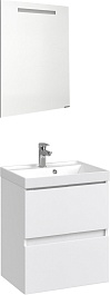 Водолей Мебель для ванной Best 50 подвесная белая – фотография-1