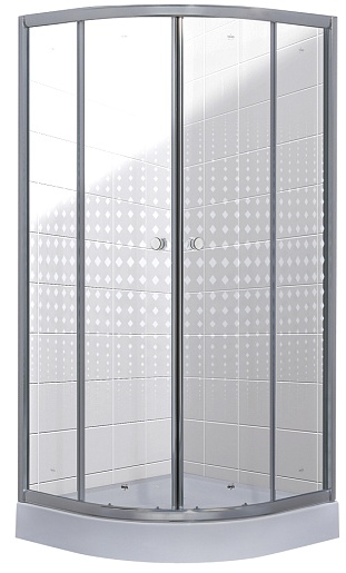 Timo Душевой уголок Biona TL-1101 прозрачное с рисунком – фото-1