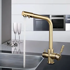 Frap Смеситель для кухни H52 F4352-4 бронза – фотография-2