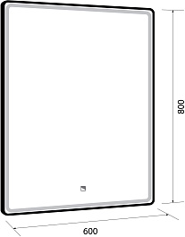 Dreja Зеркало Point 60x80 Led-подсветка – фотография-6