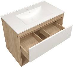 Teymi Фасад для тумбы Vitra 80 Волна белый – фотография-4