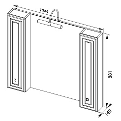 Aquanet Зеркальный шкаф "Стайл 105" – фотография-5