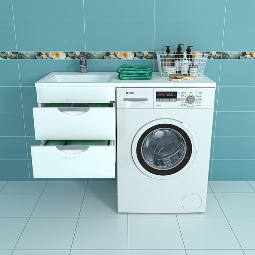 СанТа Тумба с раковиной Лидер 48 L подвесная – картинка-3