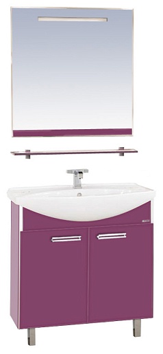 Misty Мебель для ванной Джулия 85 прямая сиреневая – фото-1