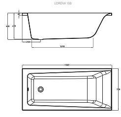 Cersanit Акриловая ванна Lorena 150 – фотография-2