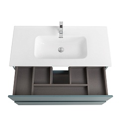 BelBagno Тумба под раковину Kraft 100 подвесная Голубой матовый – фотография-8