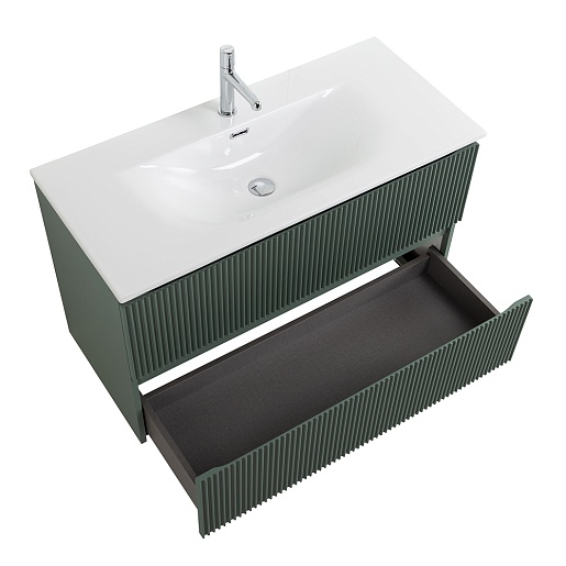 BelBagno Тумба с раковиной Uno 100 подвесная Еловый матовый с раковиной BB-8099-100 – фотография-8