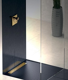 BERGES Wasserhaus Душевой лоток Top Stark 600 092149 золото – фотография-2