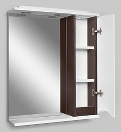Am.Pm Зеркало-шкаф Like 65 R, белый глянец венге – фотография-7