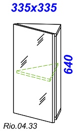Aqwella Зеркальный шкаф Рио 45 – фотография-3