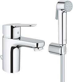 Grohe Смеситель для раковины BauEdge 23757000 с гигиеническим душем – фотография-1