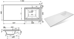 Style Line Тумба с раковиной Даллас 130 R 3 ящика под стиральную машину – фотография-14