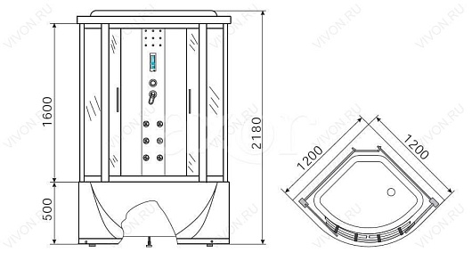 Erlit Душевой бокс ER4320TS-EXC2 – фотография-2