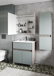 Акватон Тумба с раковиной Форест 75 дуб рошелье/сумеречный голубой – фотография-18