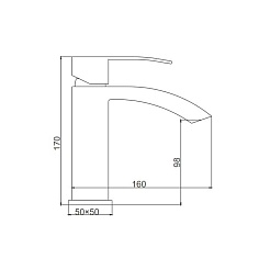 Frap Смеситель для раковины H803-6 F10803-6 черный – фотография-2