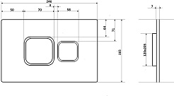 Ceruttispa Клавиша смыва CR01WH белая – фотография-2