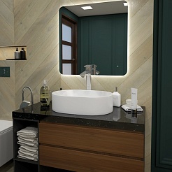 Teymi Раковина накладная в ванную Iva 46 белая T50606 – фотография-7