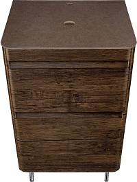 Style Line Тумба с раковиной напольная Атлантика 60, старое дерево, столешница MI03 – фотография-2