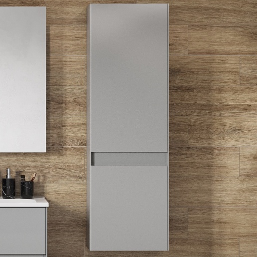 Акватон Шкаф пенал Форест 40 подвесной туманный серый – картинка-3