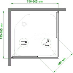 Royal Bath Душевой уголок 80/80 HPD RB 80 HPD-C – фотография-4