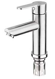 Frap Смеситель для раковины F10801 сатин – фотография-1