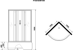 Niagara Душевая кабина Promo P100/40/MT/BK – фотография-10