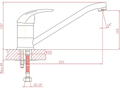 Zollen Смеситель Koln KO73410622 – фотография-2