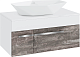 Runo Тумба под раковину Вудлайн 85 железный камень/белая – фотография-25