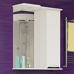 Mixline Зеркало-шкаф Этьен 65 R  белый – фотография-3