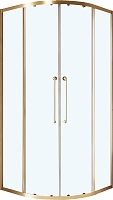 Cezares Душевой уголок Relax 304 RELAX-304-R-2-90-C-BORO 90x90 профиль брашированное золото стекло прозрачное