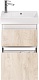 Dreja Мебель для ванной Slim 55 подвесная белая/дуб кантри – фотография-28