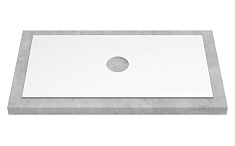 Зов Столешница в ванную под раковину 60/45 1 вырез белая