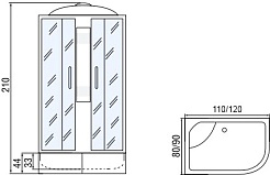 Мономах Душевая кабина 120x80 120/80/44 С МЗ R – фотография-6