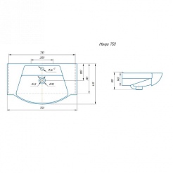 СанТа Мебель для ванной Сатурн 75 подвесная – фотография-6