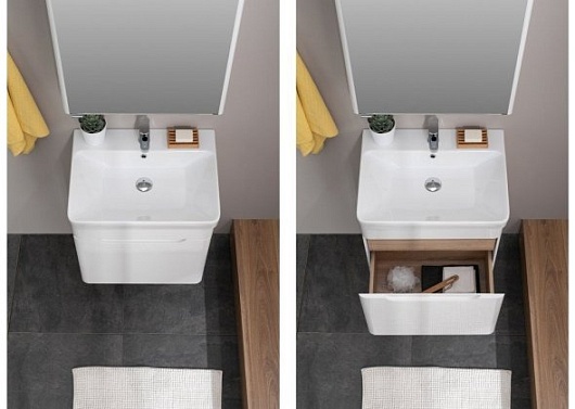 Aquanet Тумба с раковиной София 60 белая – фотография-12