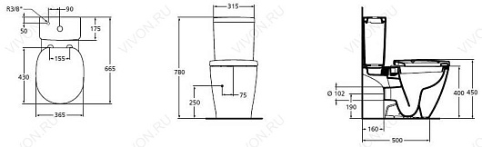 Ideal Standard Унитаз-Компакт Connect ARC E803601 – картинка-3