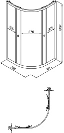Triton Душевой уголок Альфа-Блэк 90x90 – фотография-2