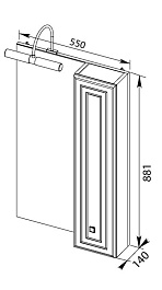 Aquanet Зеркальный шкаф "Стайл 55" – фотография-3