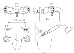 Cezares Смеситель ROYAL PALACE-V-02-MS для ванны и душа – фотография-2