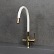 Lemark Смеситель для кухни Comfort LM3075G-White белый/золото – картинка-9