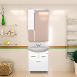 Misty Тумба с раковиной Стелла 65 2 ящика с б/к – фотография-3