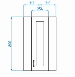 Style Line Шкаф навесной ПШ 300 угловой – фотография-3