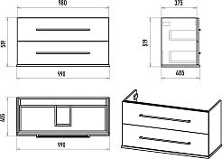 Misty Мебель для ванной Модерн 100 подвесная белая – фотография-15