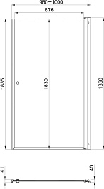 Triton Душевая дверь в нишу Уно 100x185 – фотография-9