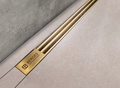 BERGES Wasserhaus Душевой лоток Super Slim 800 092054 золото глянец – фотография-2