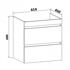 Runo Тумба с раковиной Манхэттен 65 белая – фотография-4