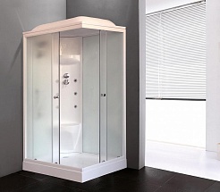 Royal Bath Душевая кабина RB 8120HP7-WC-L (белое/шиншилла стекло) – фотография-2