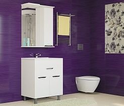 Mixline Зеркало-шкаф Этьен 65 R  белый – фотография-4