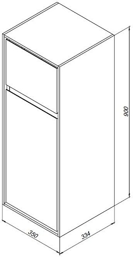 Aquanet Шкаф пенал Милан 35 малый подвесной дуб рустикальный – картинка-7